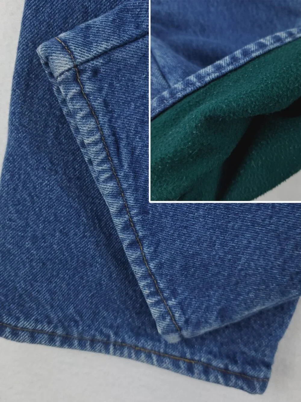 L.L. Bean Vintage Fleece Lined Jeans Denim Double L Made USA Men's 30x33
